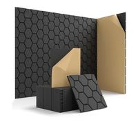 Confezione da 15 fonoassorbenti, 30,5 x 30,5 x 1,0 cm, autoadesivi, colore nero