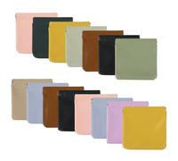 Confezione da 15 mini sacchetti per cosmetici, in pelle di agnello, con chiusura automatica, senza cerniere, custodie da viaggio impermeabili in pelle sintetica per gioielli, auricolari ed elementi