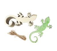 Confezione da 15 sagome in legno grezzo per lucertola da 15,2 cm, decorazioni fai da te, lucertola, geco, decorazioni da appendere, etichette regalo per la casa e le feste