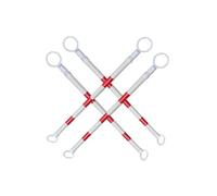 Confezione Da 16 Bielle Retrattili Per Coni Stradali Per La Sicurezza Stradale Uso Commerciale Ideali Per Parcheggi E Cantieri Coni Non Inclusi(Red and White,4Pcs)