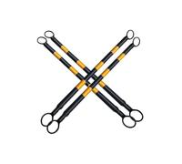 Confezione Da 16 Bielle Retrattili Per Coni Stradali Per La Sicurezza Stradale Uso Commerciale Ideali Per Parcheggi E Cantieri Coni Non Inclusi(Black and Yellow,4Pcs)