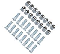 Confezione da 16 borchie e dadi ruota M12 x 1,5 per mozzi rimorchio PCD da 10...