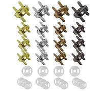 Confezione da 16 bottoni magnetici a scatto, bottoni a chiusura magnetica in metallo, clip per bottoni magnetici per vestiti, borse, borse, bagagli, artigianato fai-da-te