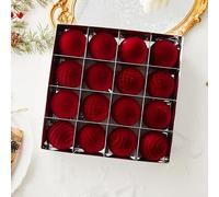 Confezione da 16 palline di natale grandi rosso Flocked Baubles Flocked Christmas Tree Decoration Large Shatterproof Hanging Balls for Christmas Garlands