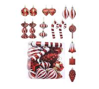 Confezione Da 16 Palline Ornamento Natalizio In Plastica Infrangibile Robuste Decorazioni Per L'albero Delle Vacanze Festival Feste A Casa Natalizie Facili Da