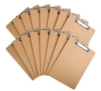 Confezione da 16 tavolette portablocco formato lettera, in legno duro, ecologico, 22,9 x 31,8 cm, per fogli A4, a basso profilo, con linguetta per appendere, per ufficio, scuola, aula, ospedale,