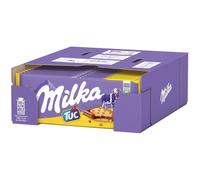 (Confezione da 18) Barrette di Cioccolato al Latte Milka Alpine con Cracker T...