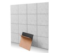 Confezione da 18 pannelli acustici quadrati grigi - 30,5 x 30,5 x 1 cm, autoadesivi