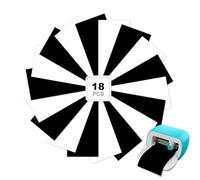 Confezione da 18 Smart Iron On per Cricut Joy 30,5 x 14 cm Rotoli di vinile termoadesivo Smart HTV in vinile Nero + Bianco, pellicola termoadesiva PU per plotter, pellicola autoadesiva per plotter in