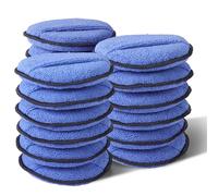 Confezione da 18 tamponi applicatori per cera per auto in microfibra con tasca per le dita, alta resilienza, senza pelucchi