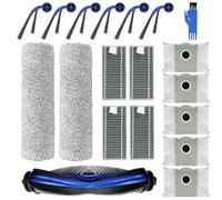Confezione da 19 pezzi di ricambio per robot aspirapolvere Ecovacs Deebot T80 Omni/T80, 1 spazzola principale, 2 rulli per mocio, 5 sacchetti per la polvere, 4 filtri, 6 spazzole laterali, 1 spazzola