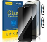 [Confezione da 2 + 2] Pellicola protettiva per la privacy compatibile con Galaxy S25 5G [supporto per sblocco impronte digitali] - 2 pellicole in vetro temperato + 2 pellicole protettive per obiettivo