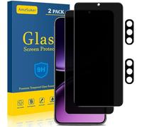 [Confezione da 2 + 2] Pellicola protettiva per la privacy compatibile con Galaxy S25 Plus 5G [supporto per sblocco impronte digitali] - 2 pellicole in vetro temperato + 2 pellicole protettive per