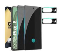 [Confezione da 2 + 2] Pellicola protettiva per la privacy compatibile con Pixel 8 5G, 2 pellicole in vetro temperato con 2 protezioni per obiettivo della fotocamera, ad alta trasparenza, senza bolle,