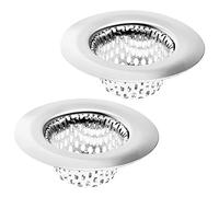 Confezione da 2 - 5,7 cm top/2,5 cm cestino, acciaio INOX Slop, Utility, filtro per lavello per bagno e cucina. 1/40,6 cm fori.