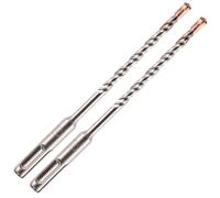 Confezione da 2-6 mm x 210 mm di lunghezza SDS Plus ad alte prestazioni punte per trapano a percussione professionale in carburo di tungsteno con punta a croce per muratura per mattoni, cemento,