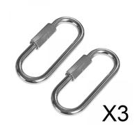 Confezione Da 2-6 Pezzi 2x Connettore A Catena A Maglie Rapide Con Robusta Clip