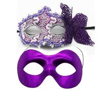 Confezione da 2 accessori per feste in maschera con farfalla nera, design elegante, per donne
