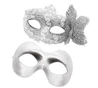 Confezione da 2 accessori per feste in maschera con farfalla nera, design elegante, per donne