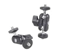 Confezione da 2 accessori per supporto, doppia testa a sfera, bracci magici con attacco a vite da 1/4", accessori per fotocamera, doppia testa a sfera, braccio conjuring