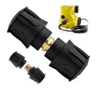 Confezione da 2 adattatori a innesto rapido ad alta pressione per idropulitrici Kärcher M22 da 14 mm, connettori per tubi e pistole compatibili con Karcher K2 K3 K4 K5 K6 K7, giunti a sgancio rapido