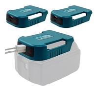Confezione da 2 adattatori di ricarica USB per batteria Makita da 18 V, con USB e adattatore di ricarica per telefono di tipo C (solo adattatore)