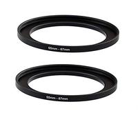 Confezione da 2 adattatori per anello step-up da 55 a 67 mm, anello filtrante step-up da 55 mm a 67 mm, maschio da 55 mm 67 mm femmina per obiettivo fotocamera DSLR e filtro a infrarossi ND UV CPL