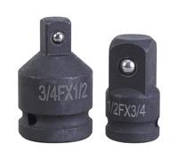 Confezione da 2 adattatori resistenti per chiavi a bussola da 3/4" a 1/2" e 1/2" a 3/4" per chiavi a brugola, riparazione domestica, set di adattatori per presa facile da trasportare