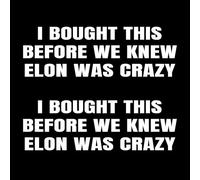 Confezione da 2 adesivi anti elon - I Bought This Before We Knew Elon was Crazy!Funny Tesla Club Car Sticker Elon Regret! Model X Y 3 S Vinyl Window Cling Decal (bianco)