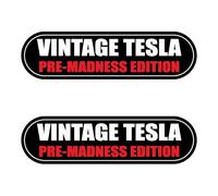 Confezione da 2 adesivi divertenti anti elon vintage pre follia edizione pre-follia - Elon Musk Tesla adesivi per auto I Bought This Before Elon Went Crazy Vinyl Decal (angoli arrotondati)