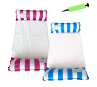Confezione da 2 amache gonfiabili per piscina, accessori multiuso per piscina come sedia a sdraio, amaca, sella, galleggiante, amaca acquati