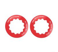 Confezione da 2 anelli di bloccaggio per bicicletta, in lega di alluminio, 35,4 mm, per volano 11T (rosso)