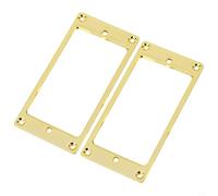 Confezione da 2 anelli di montaggio per pickup humbucker in metallo, telaio surround 92 x 46 mm con viti, parti di ricambio per chitarra elettrica basso, argento (oro)