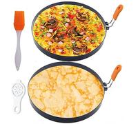 Confezione da 2 anelli grandi per frittata da 20,3 cm, per frittate, 20,3 cm, anello grande per frittata, antiaderente, in acciaio inossidabile, anelli rotondi per pancake, con manico isolato,