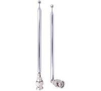 (Confezione da 2) Antenna radio BNC con adattatore per connettore jack maschio BNC Antenna telescopica in acciaio inossidabile HF VHF UHF BNC