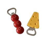 Confezione da 2 apribottiglie magnetici creativi per frigorifero, spiedini e formaggio, apribottiglie magnetici, per casa, cucina, bar, decorazione per feste