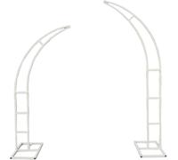 Confezione da 2 archi in metallo per matrimonio, con base rettangolare e base rettangolare, per cerimonie, compleanni, anniversari, oro, 1,5 m + 1,8 m