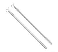 Confezione da 2 aste a rullo senza fili, lunghezza regolabile da 45,7 a 81,7 cm, per ganci a forma di S, per un funzionamento regolare della tenda e un posizionamento sicuro, robusta struttura in