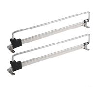 Confezione da 2 aste telescopiche retrattili regolabili in lunghezza, appendiabiti estraibili in ferro per un supporto stabile degli indumenti (350 mm)