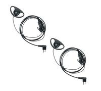 Confezione da 2 auricolari a forma di G con microfono PTT compatibili con Baofeng UV-5R BF-888S BF-F8HP Kenwood TK-2202 TK-2402 TK-3402 walkie talkie accessori radio a 2 vie, Gshape (forma a D