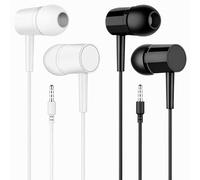 Confezione da 2 auricolari con cavo, cuffie intrauricolari da 3,5 mm con | Auricolari con isolamento acustico con vestibilità sicura per corsa, sport, allenamento, viaggi e ascolto quotidiano
