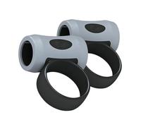 Confezione da 2 bacchette per principianti con impugnatura in silicone antiscivolo con anelli di controllo per la bacchetta della batteria, clip di riduzione della fatica