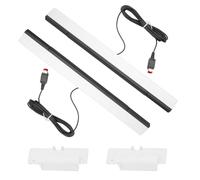 Confezione da 2 barre con sensore a infrarossi con supporto, accessorio per tracciamento del movimento cablato compatibile con console di gioco, sensore da 9,4 pollici con cavo da 2,1 m, accessorio di