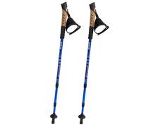 Confezione da 2 bastoni da passeggio, Bastoncini da trekking telescopici, Bastoncini da trekking in alluminio, impugnatura imbottita, estensibili da 67 a 135 cm