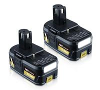 Confezione da 2 batterie agli ioni di litio da 18 V 5,5 Ah P108 per Ryobi 18 V, compatibili con Ryobi P108 P104 P105 P106 P107 P2000 P201 P203 P204