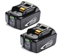 Confezione da 2 batterie di ricambio 18 V 5,0 Ah per Makita 18 V BL1860B BL1820B 1830B 1840B 1850B, compatibile con attrezzi Makita da 18 V, adatto per caricabatterie originale Makita da 18 V