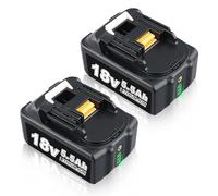 Confezione da 2 batterie di ricambio BL1860 da 18 V 5,5 Ah per Makita BL1860B BL1850 BL1850B BL1840 BL1840B BL1830B BL1830 BL1820 BL1815 BL1835 BL1845 LXT-400 18V Batteria con indicatore LED