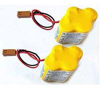Confezione da 2 batterie di ricambio BR-2/3AGCT4A 6 V 4400 mAh per controllo FANUC A98L-0031-0025 sistema CNC