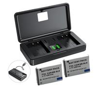 Confezione da 2 batterie NB-6L (1200 mAh) e caricabatterie per fotocamera compatibili con fotocamere Canon S90, IXUS 105, IXUS200, IXUS210, IXUS 85, PowerShot D10, IXUS 95 IS