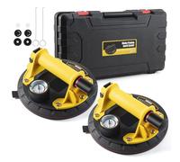 Confezione da 2 bicchieri da 8" con misuratore di pressione e pompa a mano in ABS, il detergente sottovuoto-Set di 2 Ventose di Sollevamento con Manometro